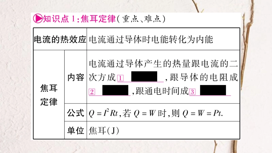 中考物理一轮复习 第19讲 电与热课件 新人教版(1)_第2页
