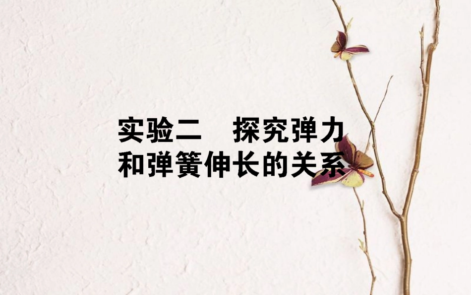 2019届高考物理一轮复习 第二章 相互作用 实验二课件_第1页