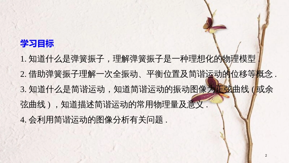 高中物理 第1章 机械振动 1.1 研究简谐运动同步备课课件 沪科版选修3-4(1)_第2页