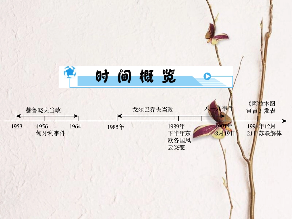 安徽省中考历史复习 第2部分 教材研析篇 模块6 世界现代史 专题38 社会主义国家的改革与演变课件 新人教版(1)_第3页