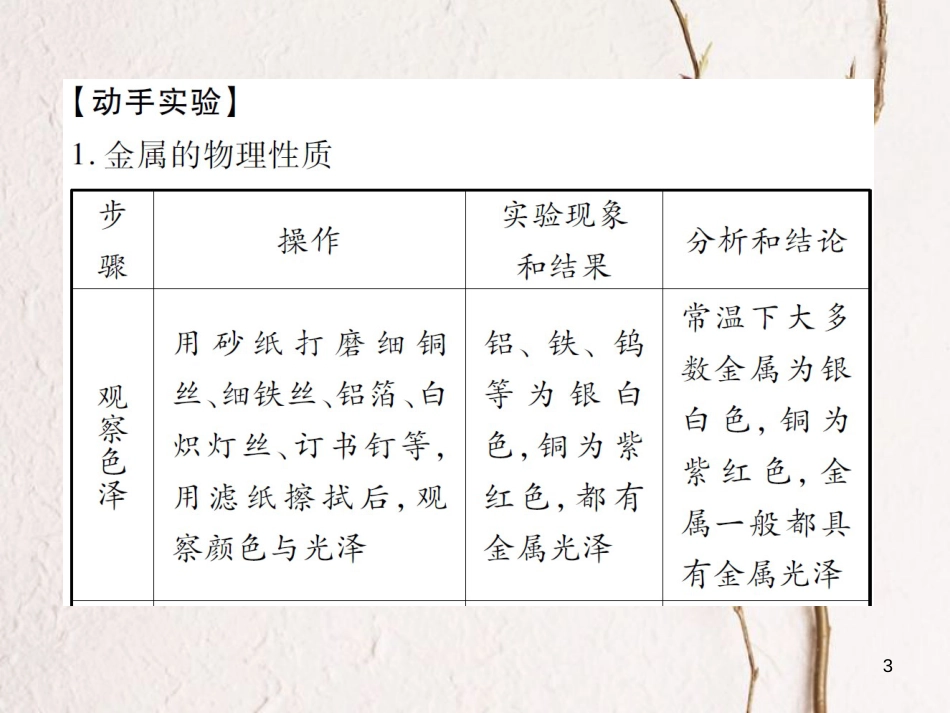 九年级化学下册 第九单元 金属 到实验室去 探究金属的性质习题课件 （新版）鲁教版_第3页