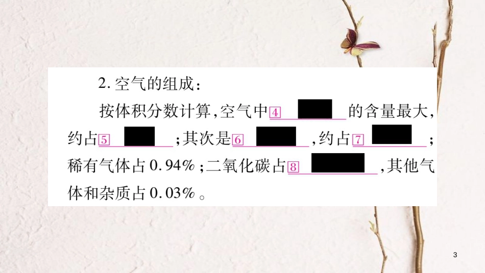 安徽省届中考化学总复习 第1部分 教材系统复习 第2单元 我们周围的空气课件_第3页