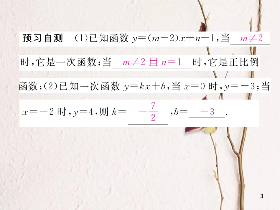 （云南专版）八年级数学下册 第19章 一次函数 19.2 一次函数 19.2.2 一次函数 第1课时 一次函数作业课件 （新版）新人教版(1)_第3页