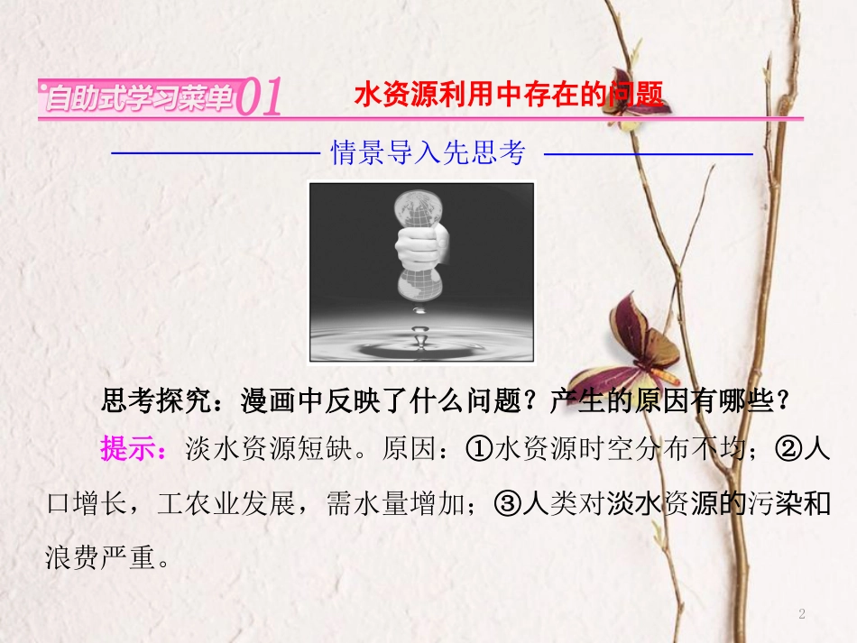 高中地理 第二章 资源问题与资源的利用和保护 第三节 水资源的利用与保护课件 中图版选修6_第2页