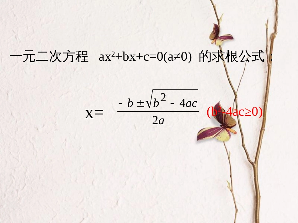 八年级数学下册 第2章 一元二次方程 2.4 一元二次方程根与系数的关系课件 （新版）浙教版_第2页