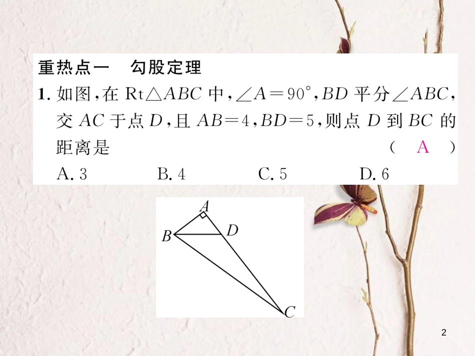 （云南专版）八年级数学下册 第17章 勾股定理重点突破作业课件 （新版）新人教版_第2页