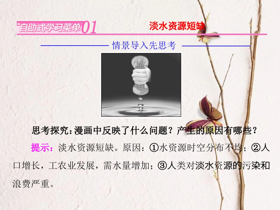 高中地理 第三章 自然资源的利用与保护 第一节 人类面临的主要资源问题课件 新人教版选修6_第2页