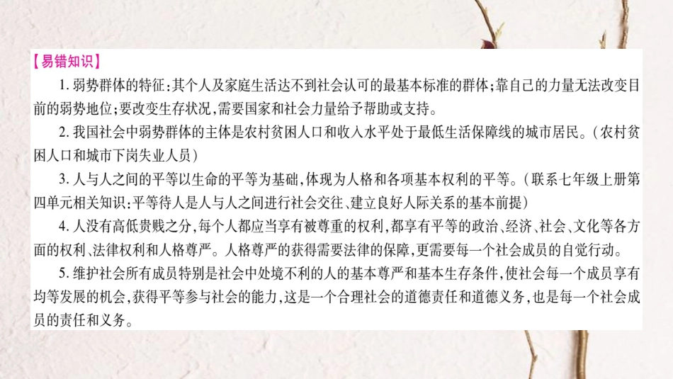 （广西专版）中考政治总复习 九年级 第3单元 同在阳光下课件(1)_第2页
