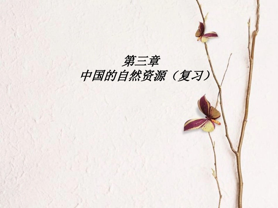 八年级地理上册 第三章中国的自然资源复习课件 （新版）湘教版_第1页
