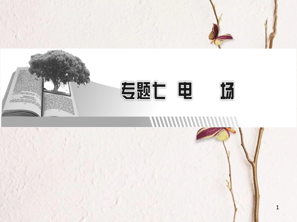 高考物理一轮总复习 专题7 电场 第1讲 库仑定律、电场强度、电场线课件_第1页