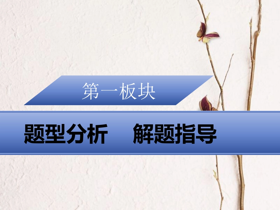 广东省中考政治 题型分析 解题指导复习课件_第1页