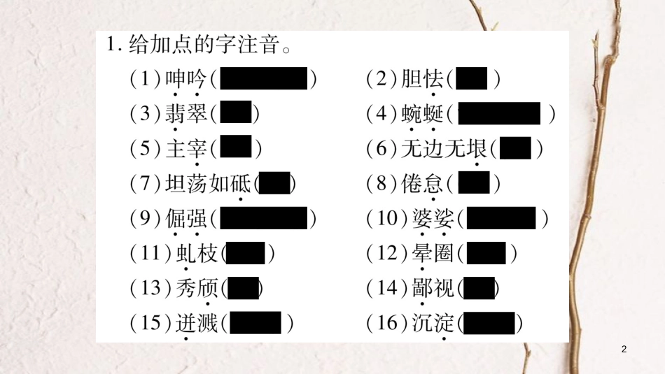 八年级语文下册 期末复习专题1 语音汉字课件 苏教版(1)_第2页