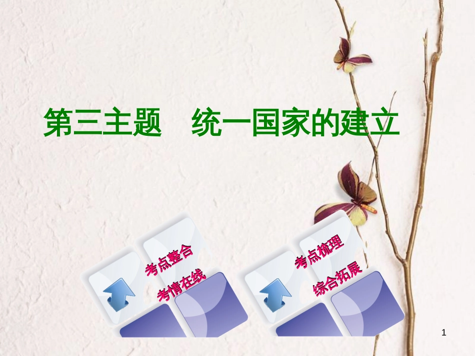 （重庆专版）中考历史复习 教材梳理 第一部分 中国古代史 第三主题 统一国家的建立课件(1)_第1页