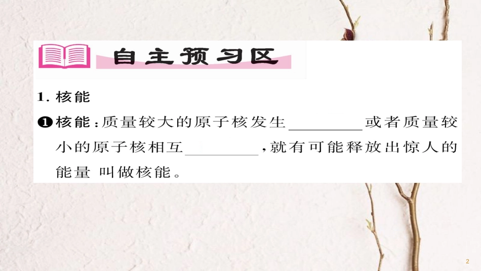 九年级物理全册 第22章 第2节 核能习题课件 （新版）新人教版_第2页
