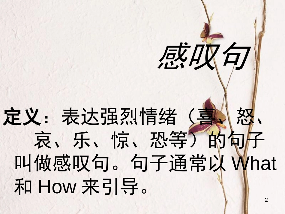 中考英语一轮复习 How和What引导的感叹句公开课教学课件_第2页