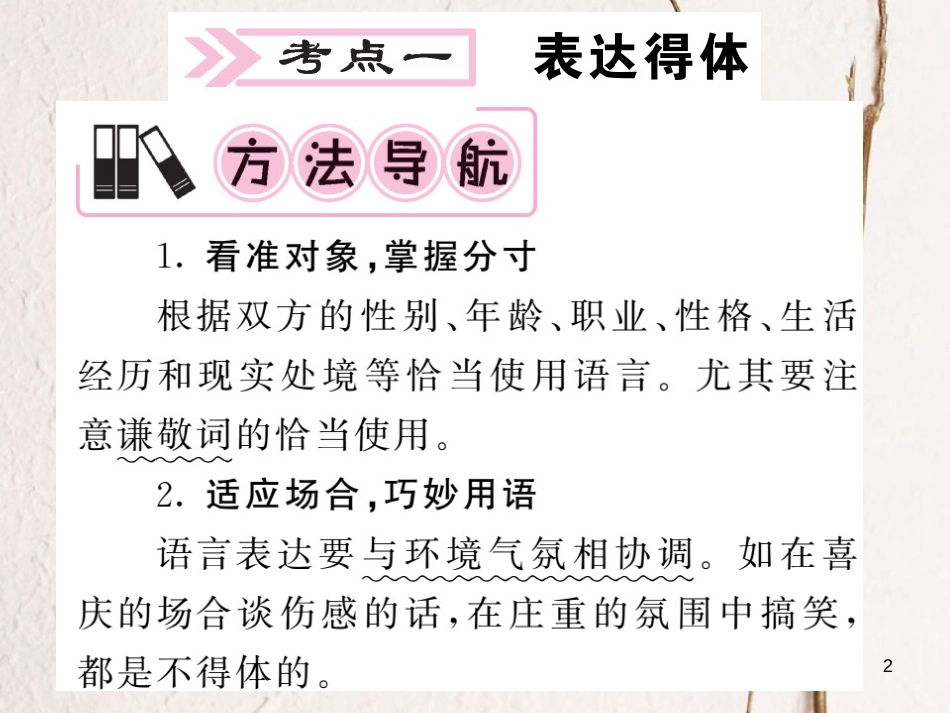 中考语文二轮复习 专题突破讲读 第2部分 综合实践与探究 专题九 口语交际课件(1)_第2页