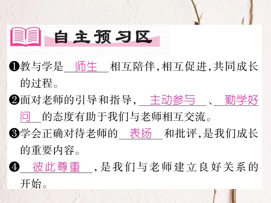 七年级道德与法治上册 第三单元 师长情谊 第六课 师生之间 第2框 师生交往课件 新人教版_第2页