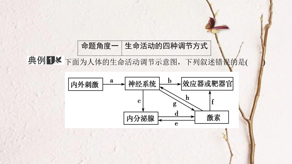 高考生物二轮复习 第一部分 模块专题突破 高考大题冲关练（三）生命活动的调节机制课件(1)_第3页