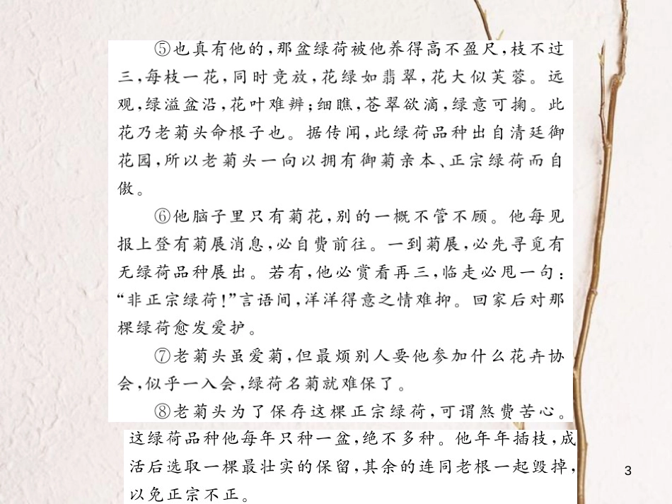 中考语文总复习 第3编 现代文阅读 专题十二 记叙文（散文 小说）阅读 第一讲 概括内容 理清思路 理解主题课件 语文版(1)_第3页