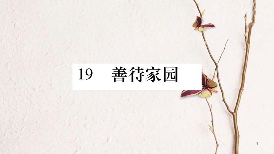 九年级语文下册 第五单元 19 善待家园课件 语文版(1)_第1页