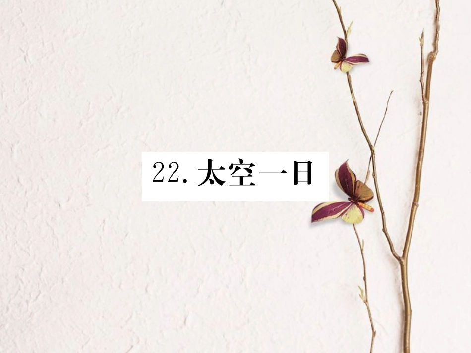 七年级语文下册 第六单元 22 太空一日课件 新人教版[共42页]_第1页