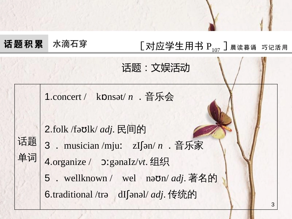 高考英语大一轮复习 第1部分 模块考点复习 Unit 18 Beauty课件 北师大版选修6_第3页