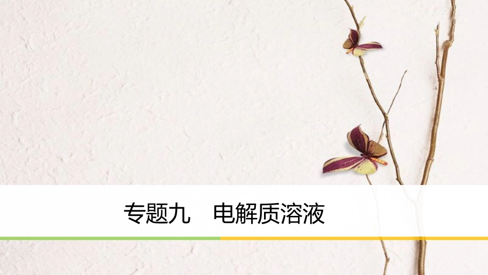 版高中化学二轮复习 专题九 电解质溶液课件_第1页