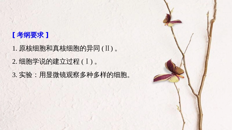 生物高考大一轮复习 第一单元 认识细胞与细胞的化学组成 第1讲 多种多样的细胞、人类探索细胞的历史课件 北师大版_第2页