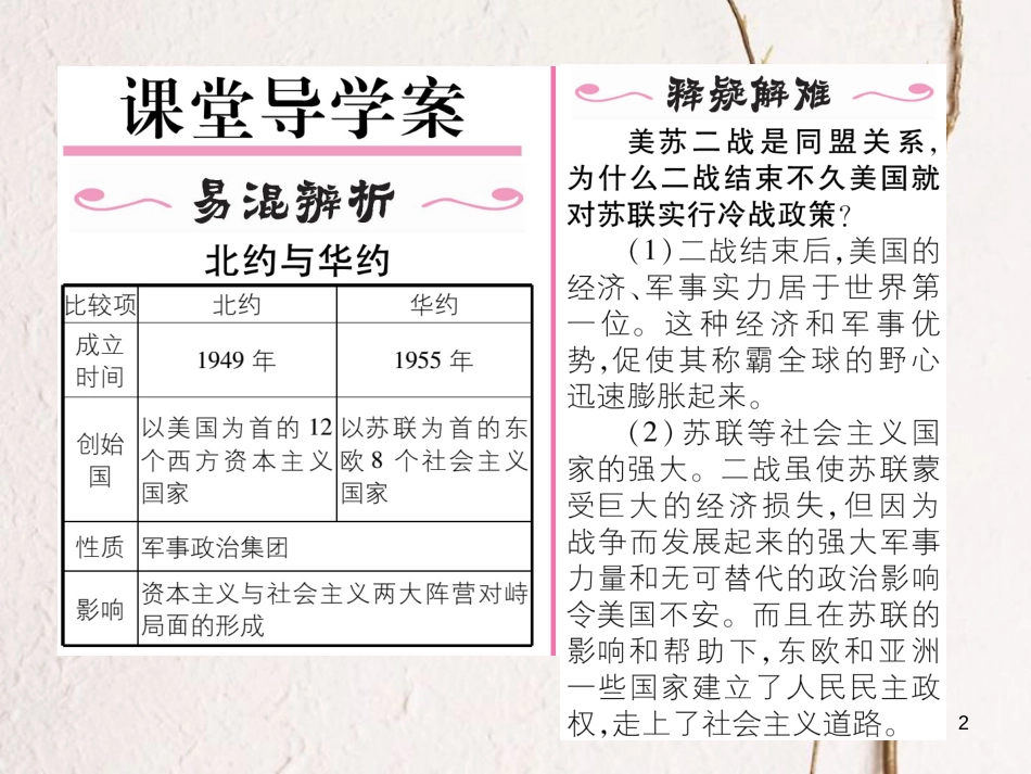 九年级历史下册 第七单元 战后世界格局的演变 第14课 冷战中的对峙作业课件1 新人教版_第2页