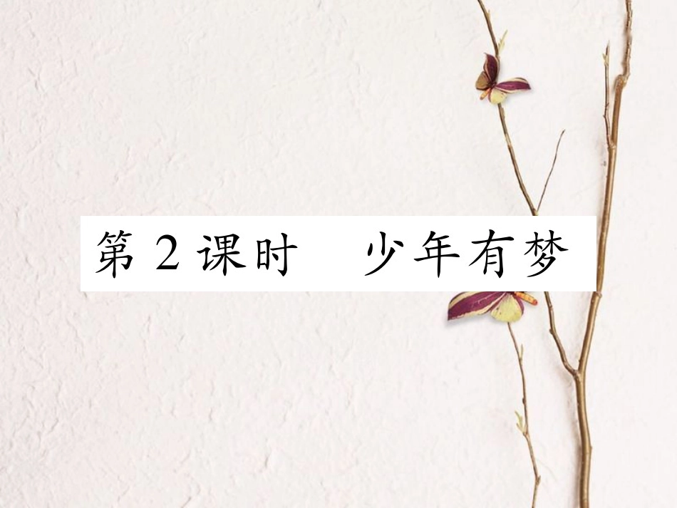 七年级道德与法治上册 第一单元 成长的节拍 第一课 中学时代 第2框 少年有梦课件 新人教版(1)_第1页