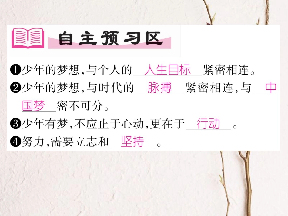 七年级道德与法治上册 第一单元 成长的节拍 第一课 中学时代 第2框 少年有梦课件 新人教版(1)_第2页