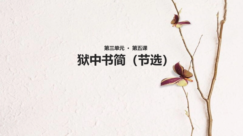 八年级语文下册 第三单元 5《狱中书简（节选）》教学课件 北师大版_第1页