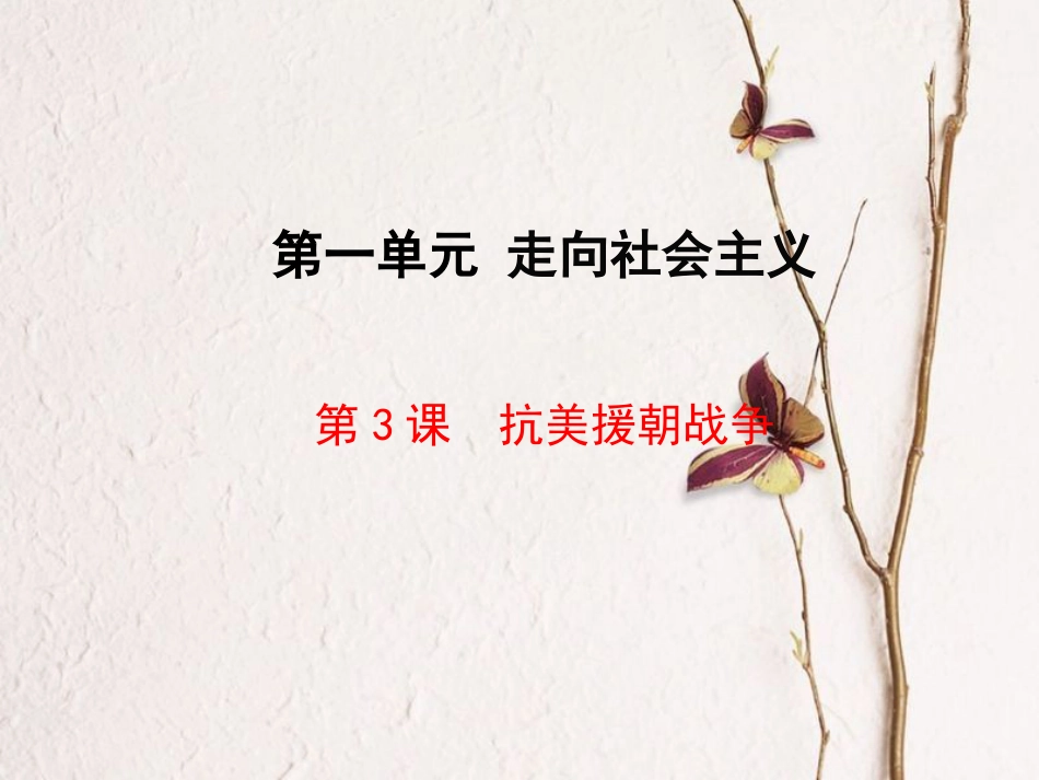 八年级历史下册 第一单元 第3课 抗美援朝课件 北师大版_第1页