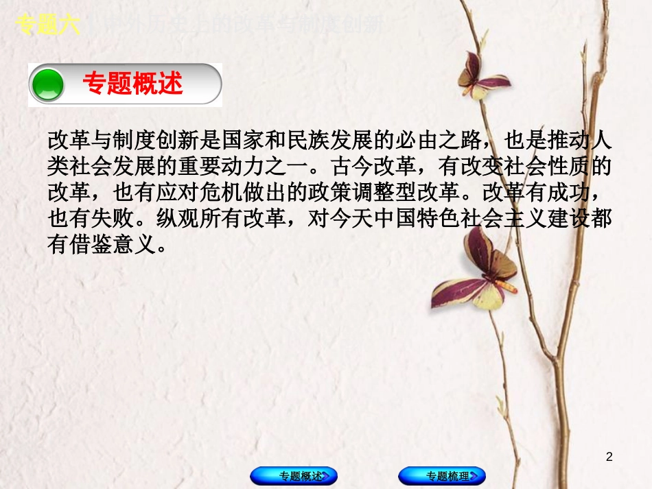 （重庆专版）中考历史复习 专题突破 专题六 中外历史上的改革与制度创新课件(1)_第2页