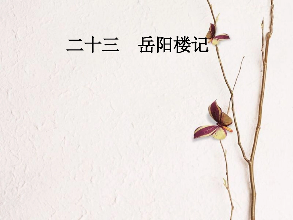 八年级语文下册 第六单元 23 岳阳楼记课件 语文版[共67页]_第1页