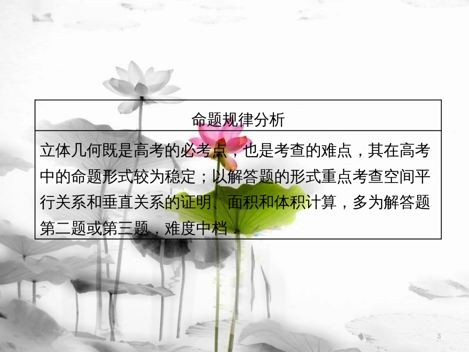 （通用版）高考数学二轮复习 练酷专题 高考第18题（或19题）立体几何课件 文(1)_第3页