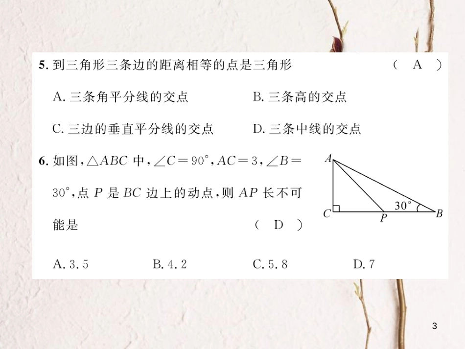 （毕节专版）八年级数学下册 期末达标测试卷作业课件 （新版）北师大版_第3页