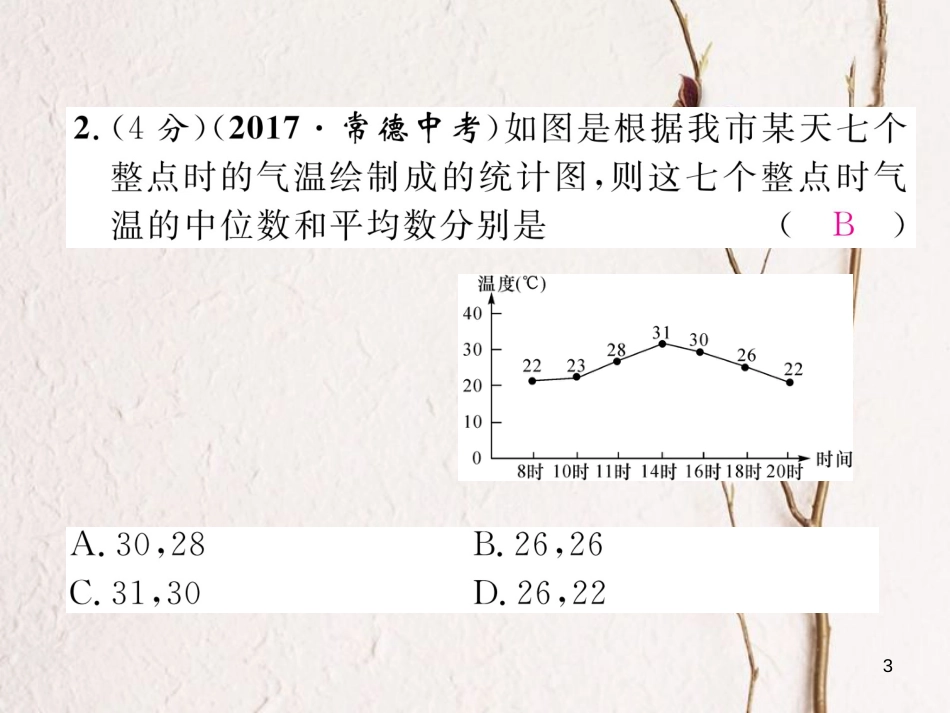 （云南专版）八年级数学下册 双休作业（七）作业课件 （新版）新人教版_第3页