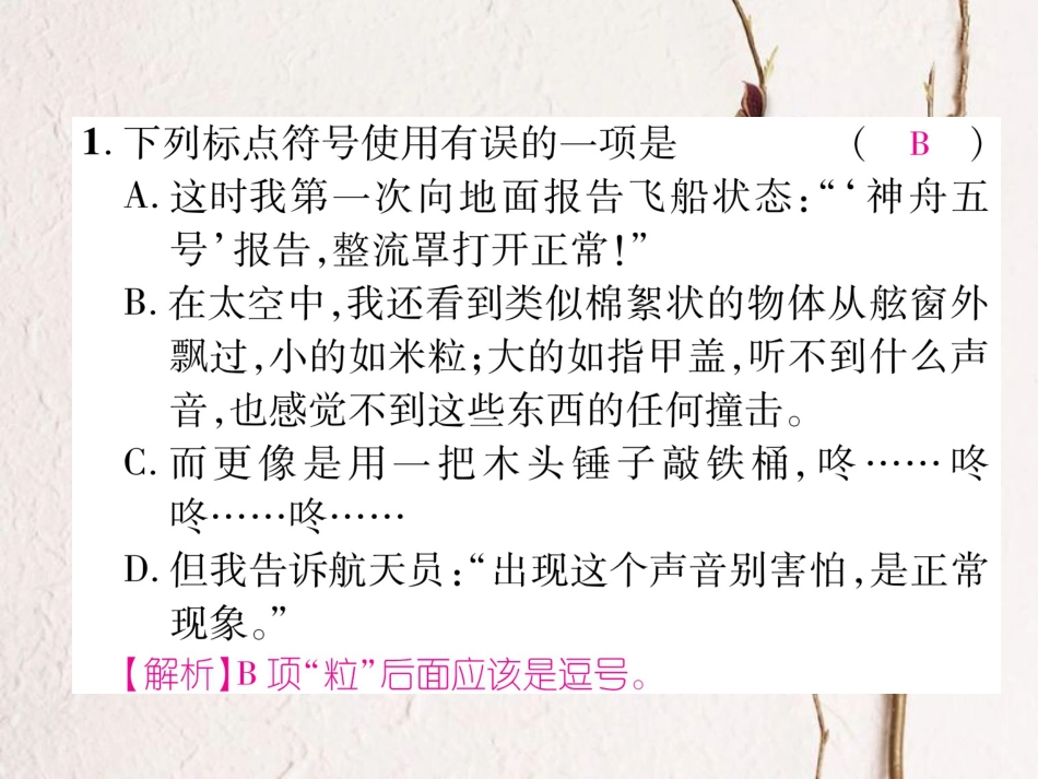 （安徽专版）七年级语文下册 专题2 标点符号及病句的修改课件 新人教版_第2页
