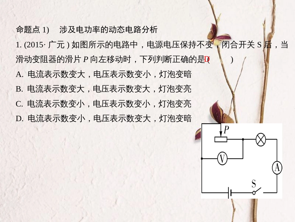 四川省中考物理复习 第17讲 电功率课件_第3页
