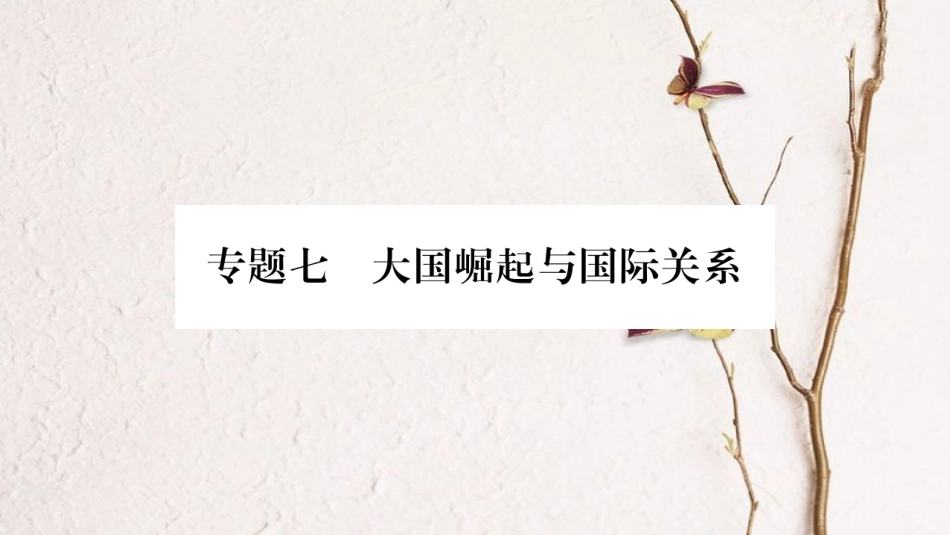 四川省达州市中考历史复习 第二篇 知能综合提升 专题7 大国崛起与国际关系课件_第1页