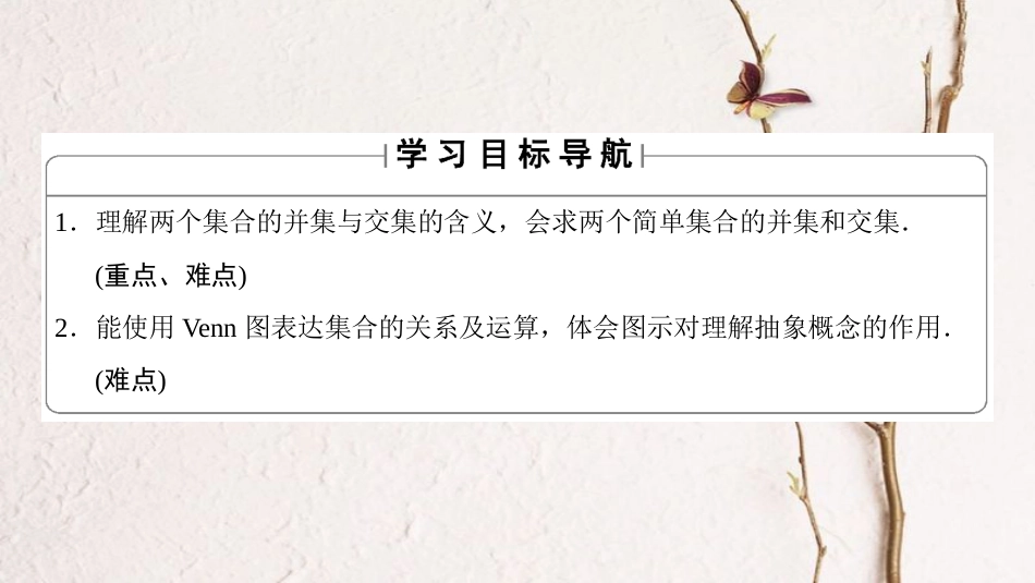高中数学 第一章 集合与函数概念 1.1.3 第1课时 并集、交集课件 新人教A版必修1(1)_第2页