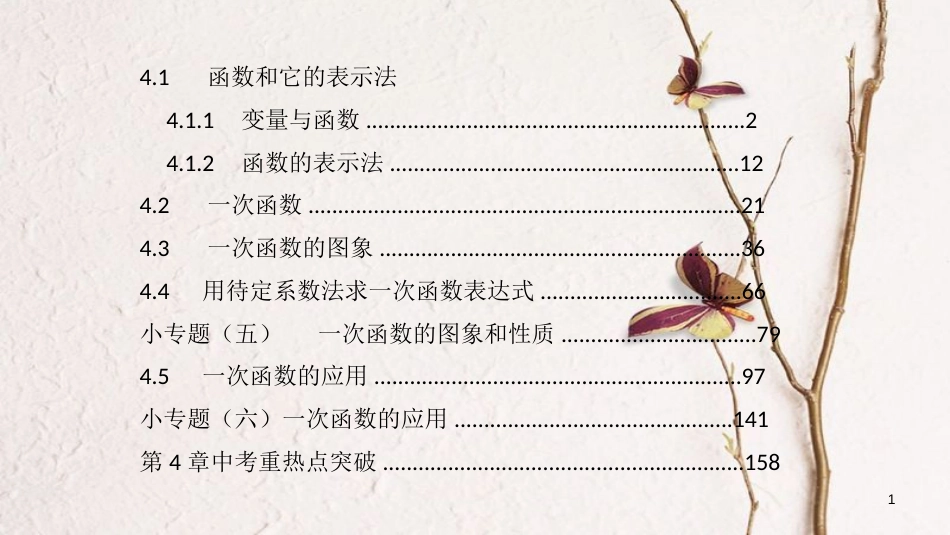 八年级数学下册 第4章 一次函数习题课件 （新版）湘教版_第1页