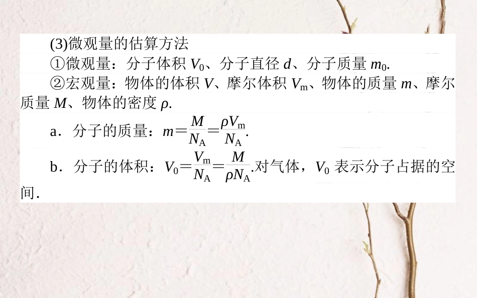 2019届高考物理一轮复习 第十三章 热学 13.1 分子动理论 内能课件_第3页