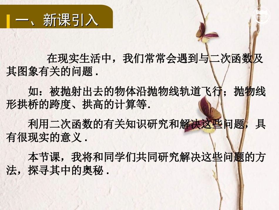 九年级数学上册 第二十二章 二次函数 22.2 二次函数与一元二次方程教学课件 （新版）新人教版[共20页]_第2页