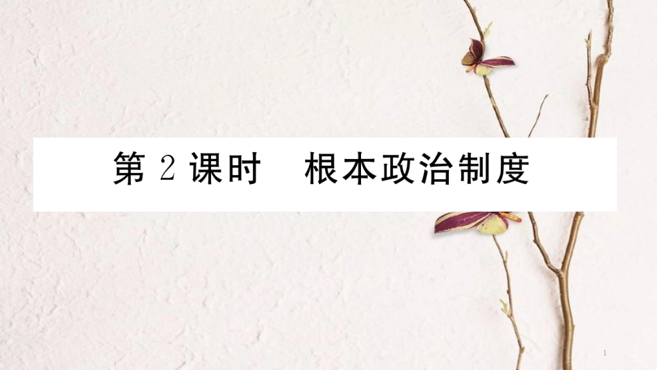 八年级道德与法治下册 第三单元 人民当家作主 第五课 我国基本制度 第2框 根本政治制度习题讲评课件 新人教版_第1页