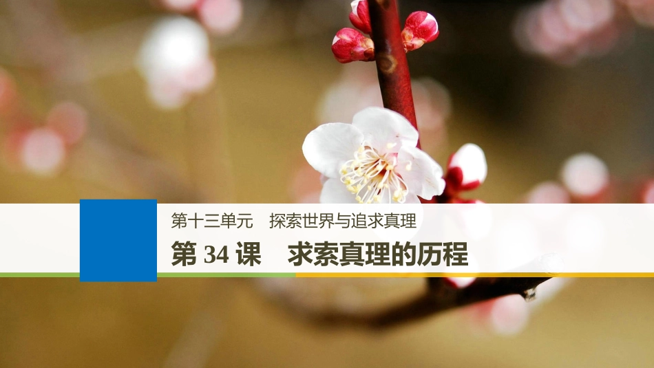 （江苏专版）2019届高考政治一轮复习 第十三单元 探索世界与追求真理 第34课 求索真理的历程课件 新人教版必修4(1)_第1页