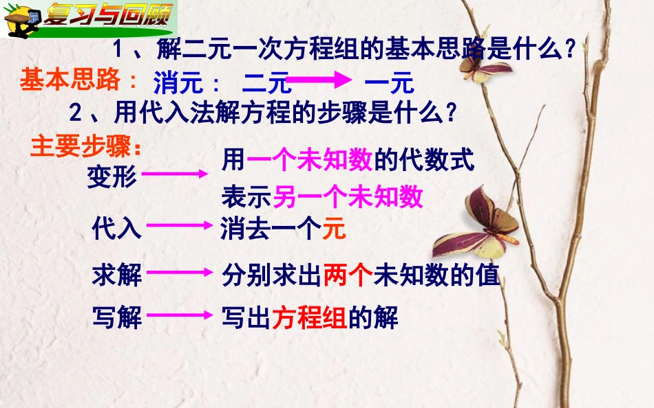 山东省东营市垦利区郝家镇七年级数学下册 1.2.3 加减消元法（1）课件 （新版）湘教版(1)_第2页