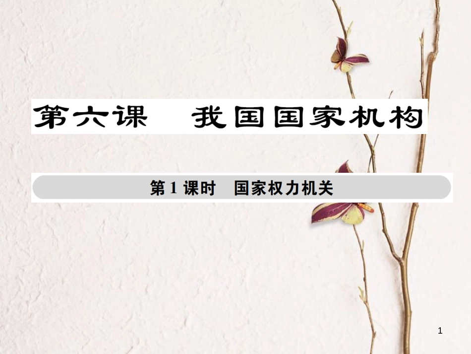 八年级道德与法治下册 第三单元 人民当家作主 第六课 我国国家机构 第1框 国家权力机关课件 新人教版[共28页]_第1页