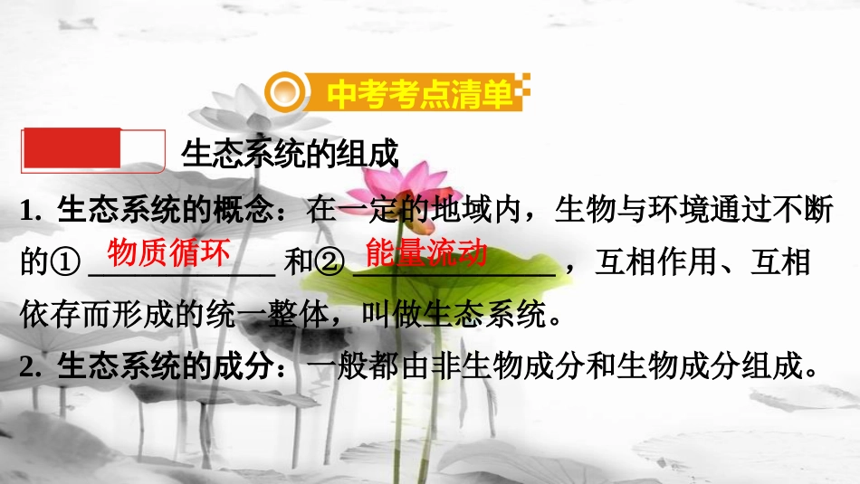 中考生物 八上 第7单元 生物与环境是统一体复习课件_第2页